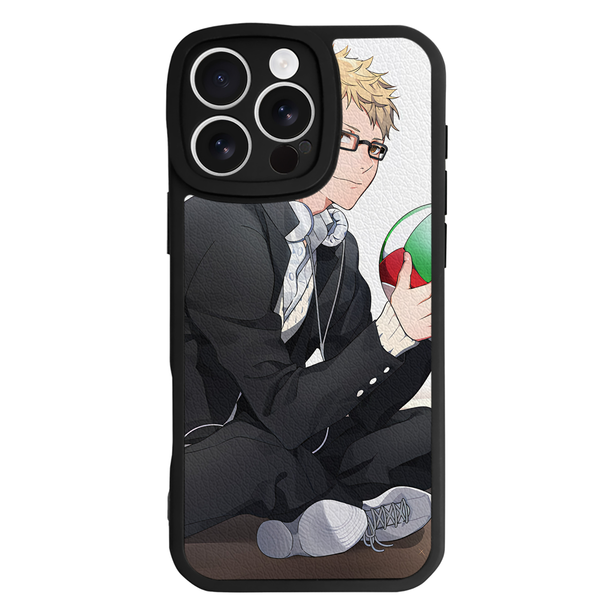 （画像用） ハイキュー!! Haikyu!! 【iPhone 16シリーズ対応】シリコンスマホケース（レザー調） 材質：シリコン